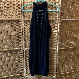 Navy Low Front Sleeveless Charlotte Russe Dress